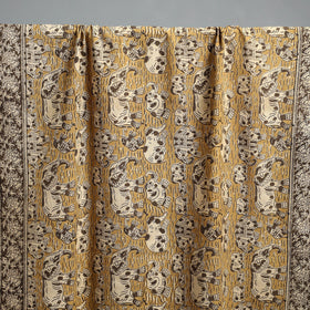 Natural dyed pedana kalamkari printed handloom cotton towel