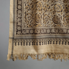 Natural dyed pedana kalamkari printed handloom cotton towel