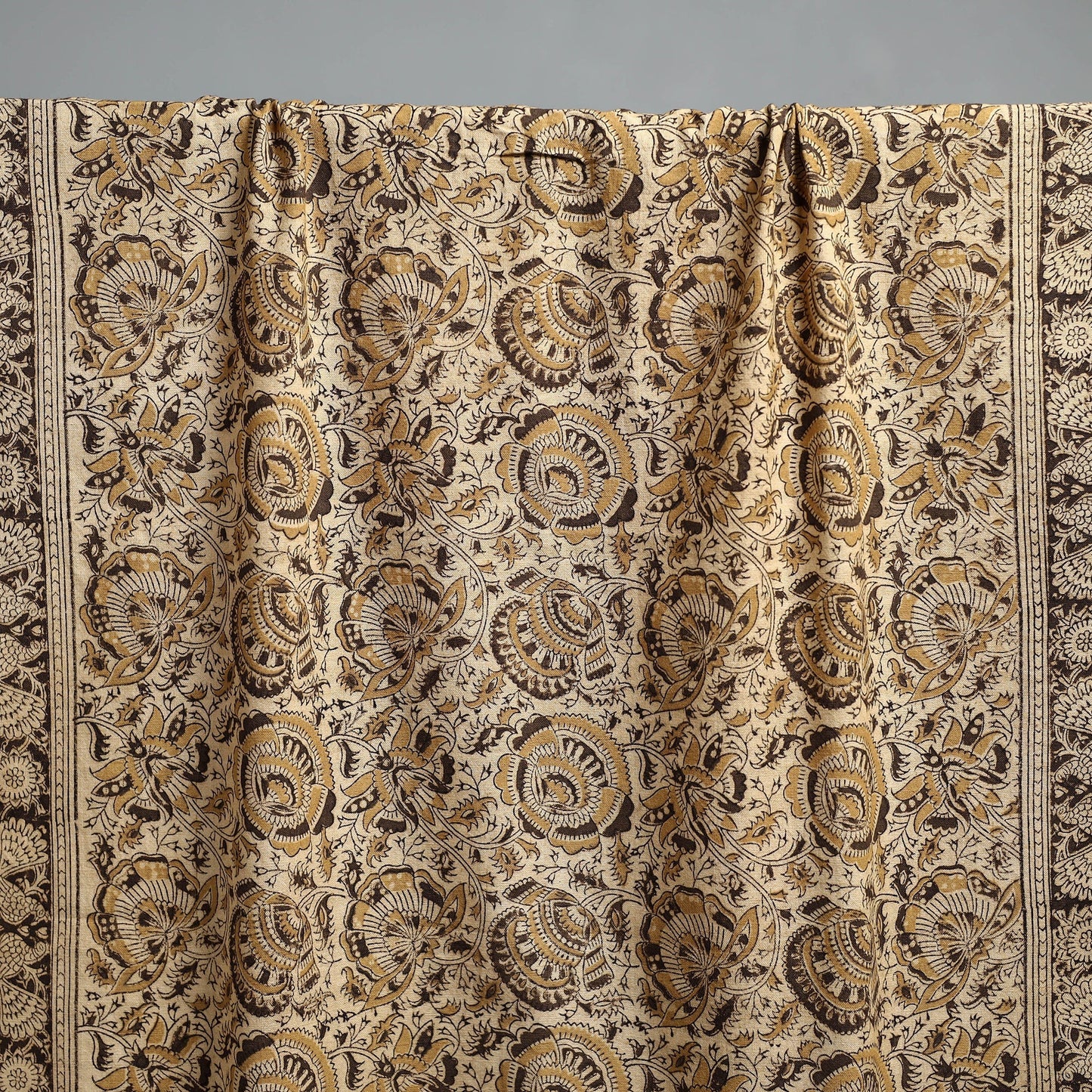 Natural dyed pedana kalamkari printed handloom cotton towel