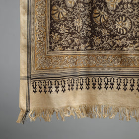 Natural dyed pedana kalamkari printed handloom cotton towel