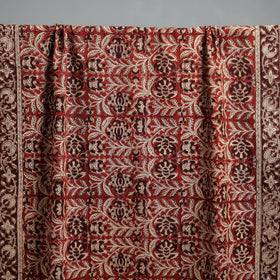 Natural dyed pedana kalamkari printed handloom cotton towel