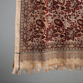 Natural dyed pedana kalamkari printed handloom cotton towel