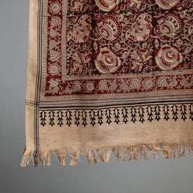 Natural dyed pedana kalamkari printed handloom cotton towel