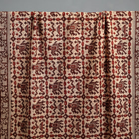 Natural dyed pedana kalamkari printed handloom cotton towel