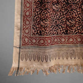 Natural dyed pedana kalamkari printed handloom cotton towel