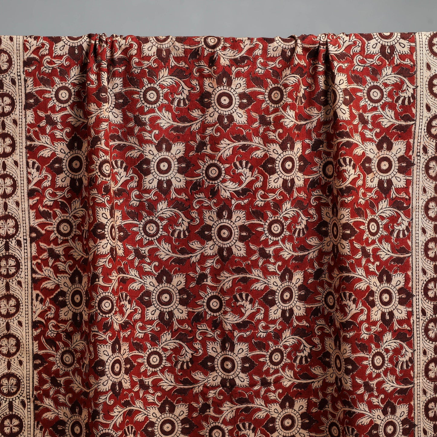 Natural dyed pedana kalamkari printed handloom cotton towel