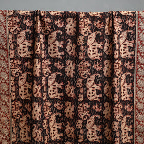 Natural dyed pedana kalamkari printed handloom cotton towel