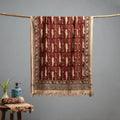 Natural dyed pedana kalamkari printed handloom cotton towel