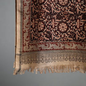 Natural dyed pedana kalamkari printed handloom cotton towel