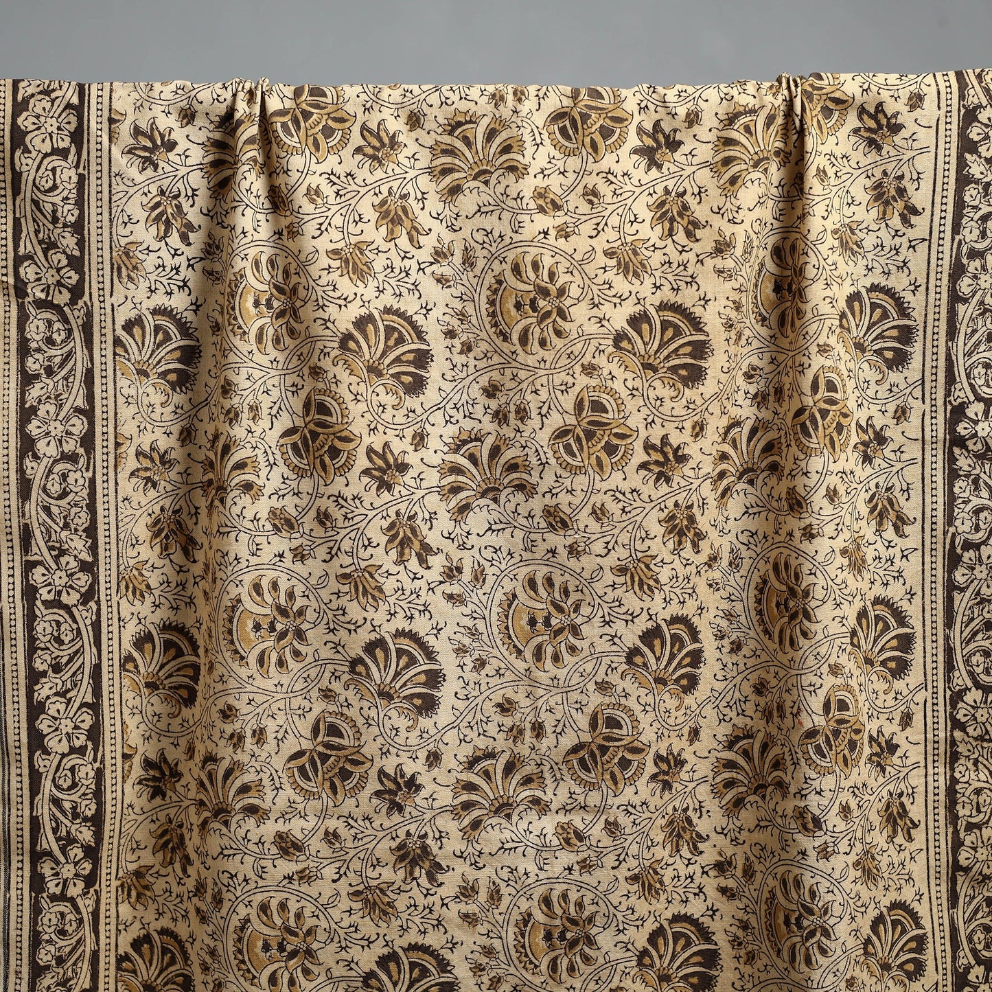 Natural dyed pedana kalamkari printed handloom cotton towel