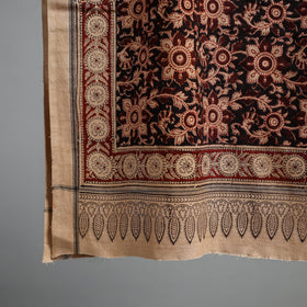 Natural dyed pedana kalamkari printed handloom cotton towel