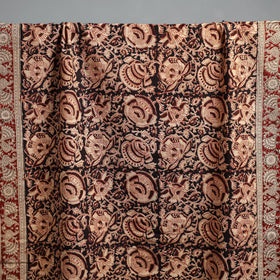 Natural dyed pedana kalamkari printed handloom cotton towel