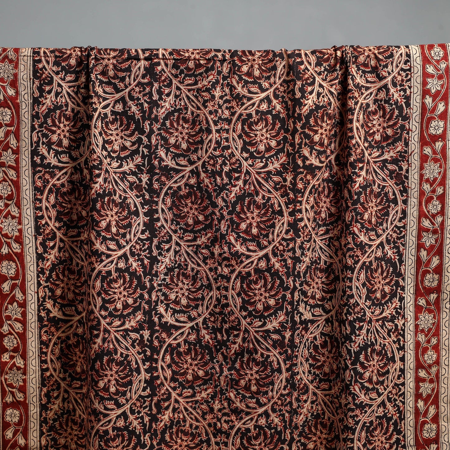 Natural dyed pedana kalamkari printed handloom cotton towel