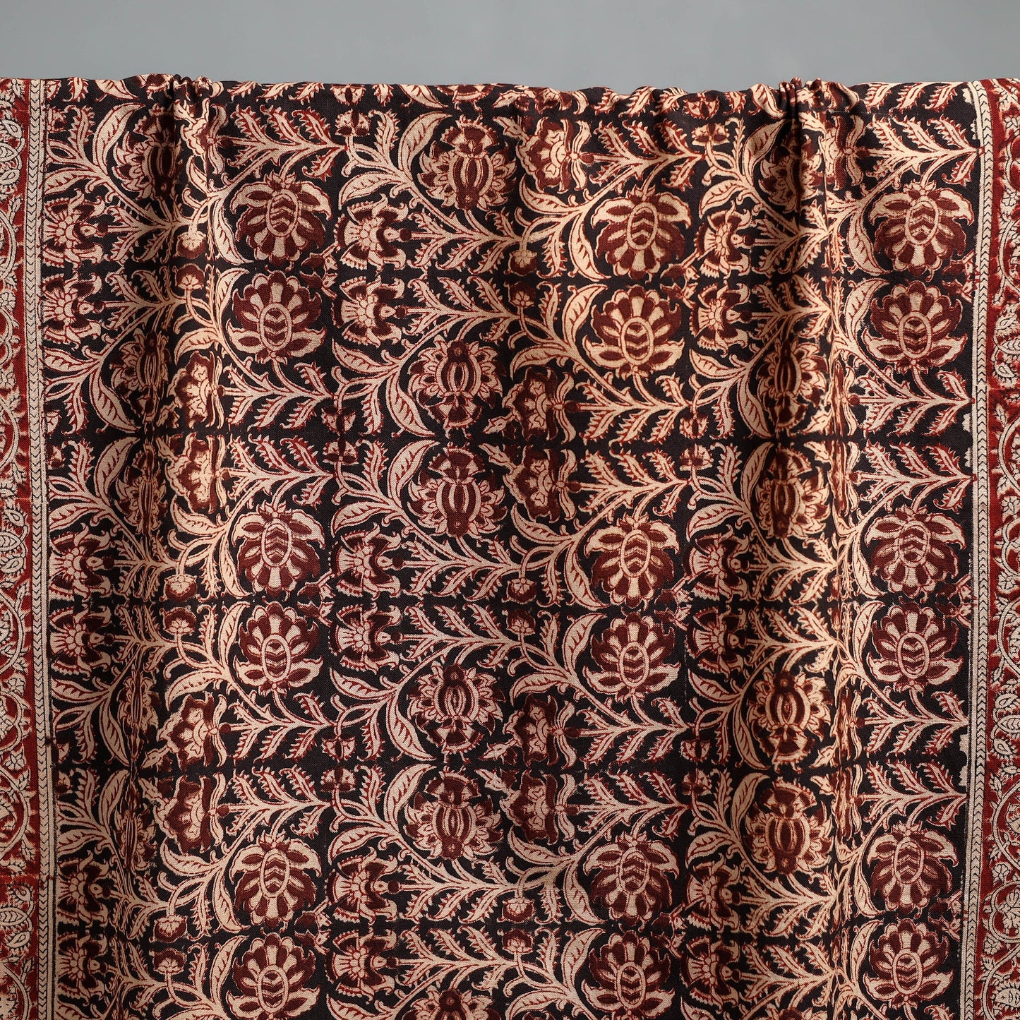 Natural dyed pedana kalamkari printed handloom cotton towel
