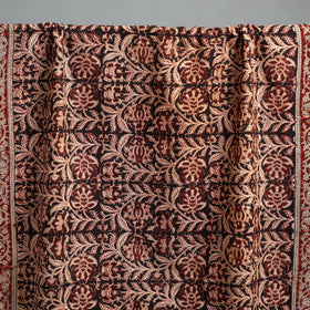 Natural dyed pedana kalamkari printed handloom cotton towel