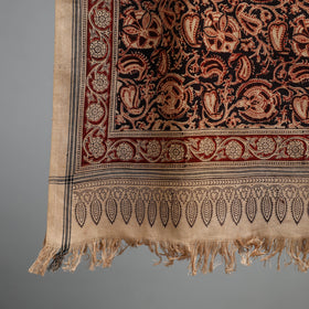 Natural dyed pedana kalamkari printed handloom cotton towel