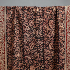 Natural dyed pedana kalamkari printed handloom cotton towel