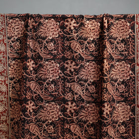 Natural dyed pedana kalamkari printed handloom cotton towel