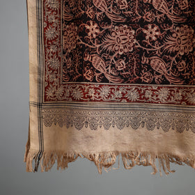 Natural dyed pedana kalamkari printed handloom cotton towel