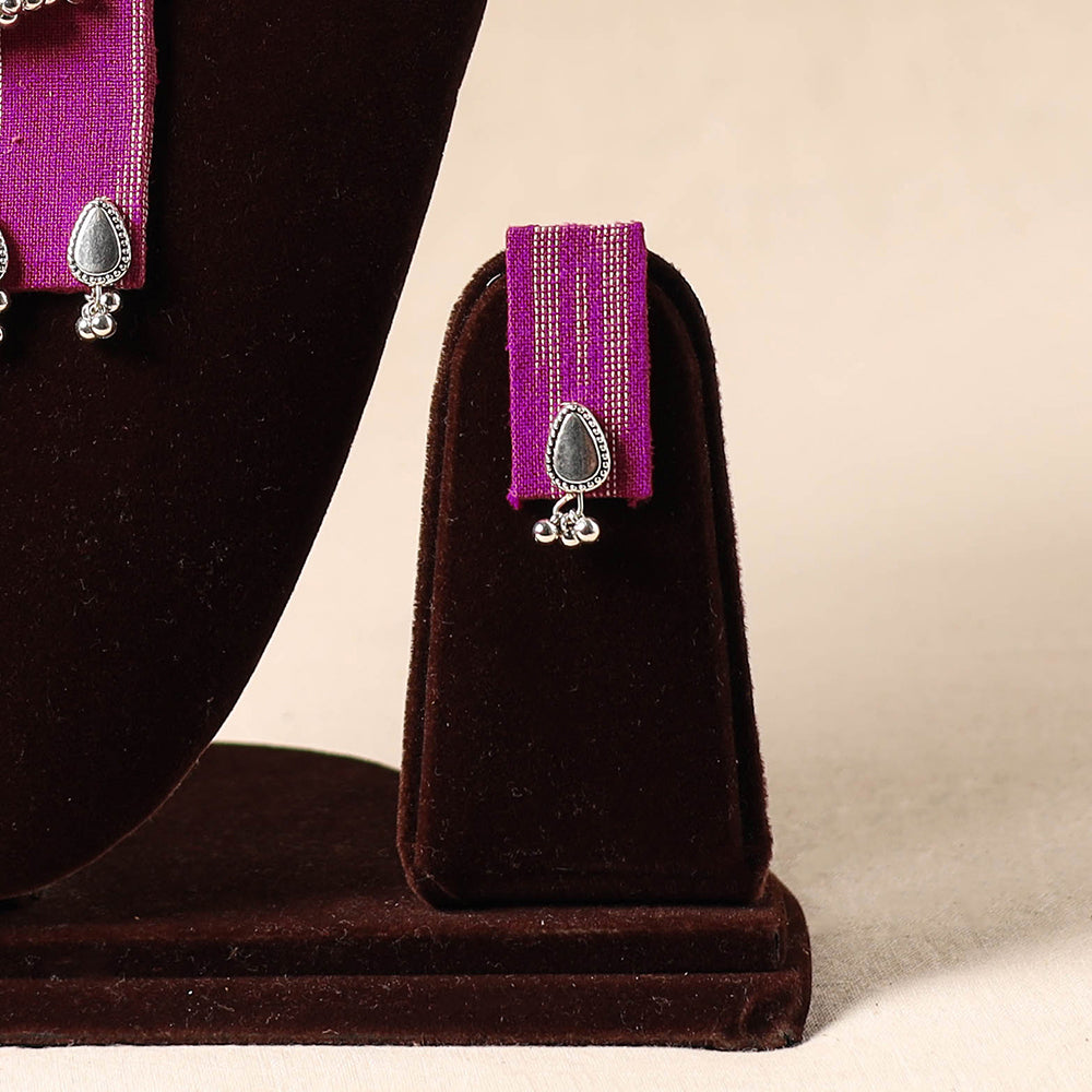 Purple German Silver Fabart Necklace Set