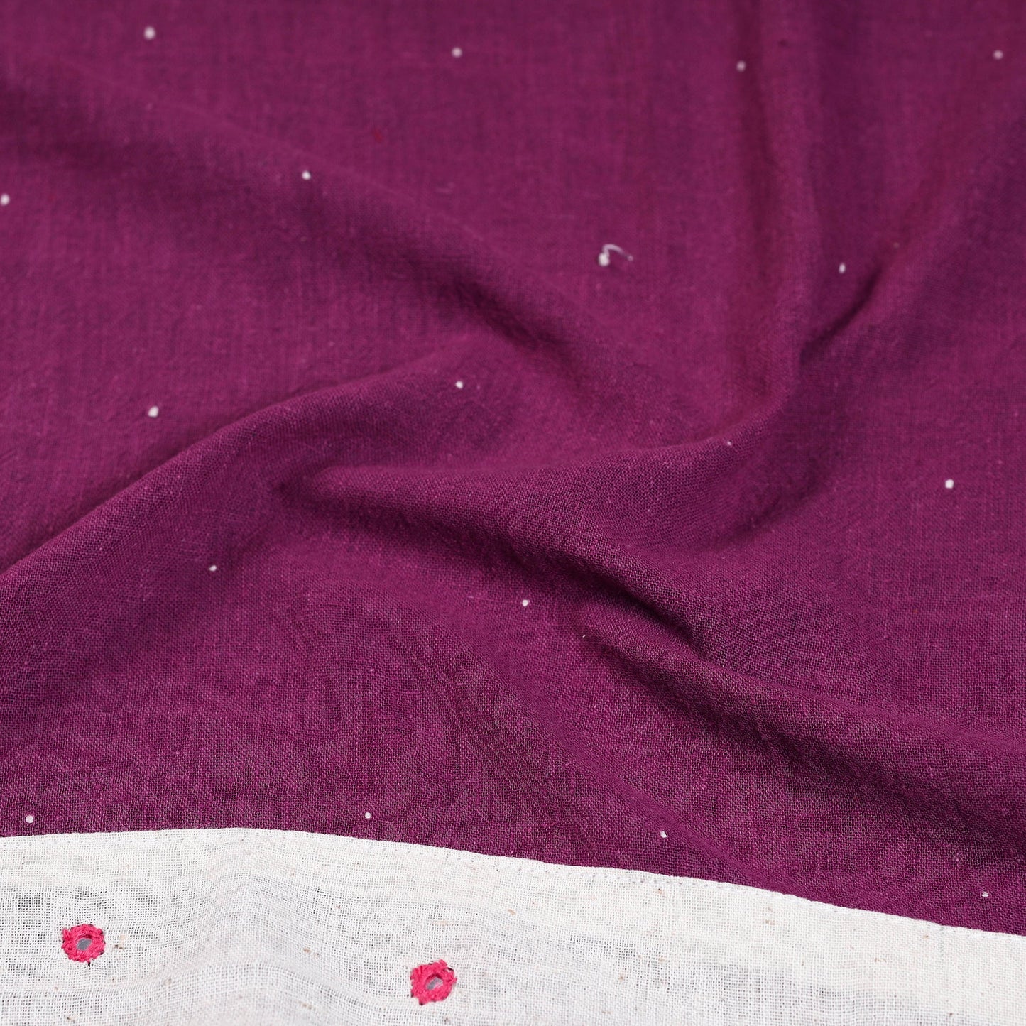 Purple - organic kala cotton handloom blouse piece 31