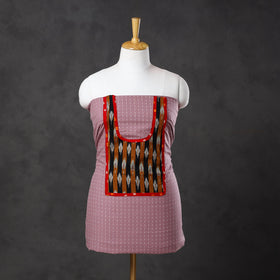 Purple Patchwork Cotton Jacquard Kurta Material (3m) 