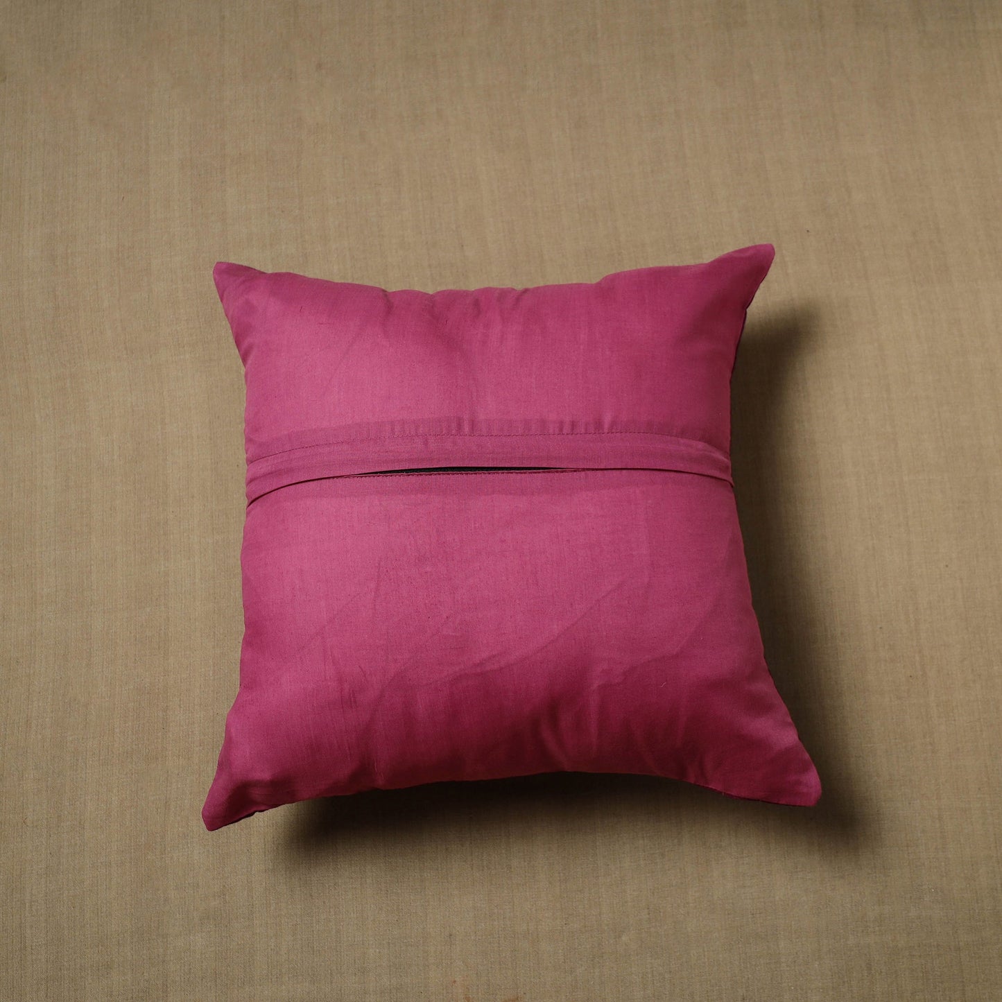Purple - patchwork cotton kanchipuram cushion cover (16 x