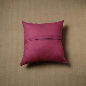 Purple - patchwork cotton kanchipuram cushion cover (16 x