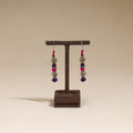 Purple - patwa thread beads earrings by kailash 49