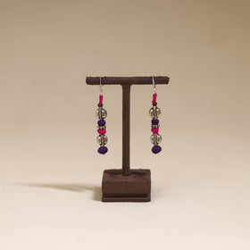 Purple - patwa thread beads earrings by kailash 49