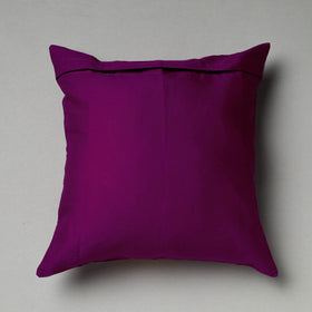 Purple Pipli Applique Work Cotton Cushion Cover 