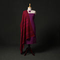Plain cotton 2pc unstitched dress material with jewellery