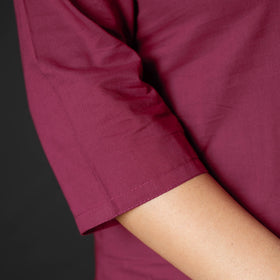 Buy Purple Plain Cotton Long Kurta Online at iTokri.com