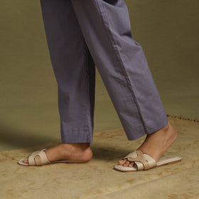 Purple Plain Dyed Cotton Co-Ord Set