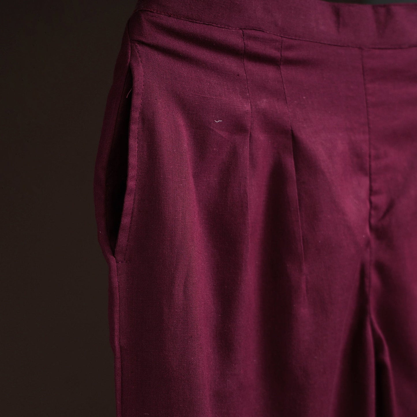 Purple - plain flex cotton elasticated palazzo 05