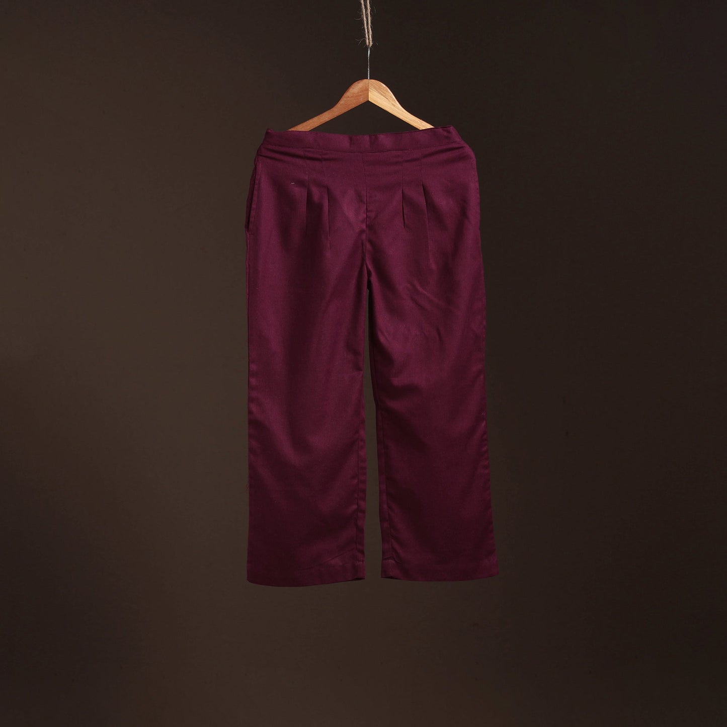 Purple - plain flex cotton elasticated palazzo 05