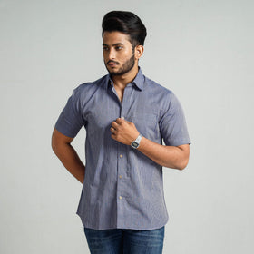 Buy Plain Handloom Cotton Men Half Sleeve Shirt Online at iTokri.com