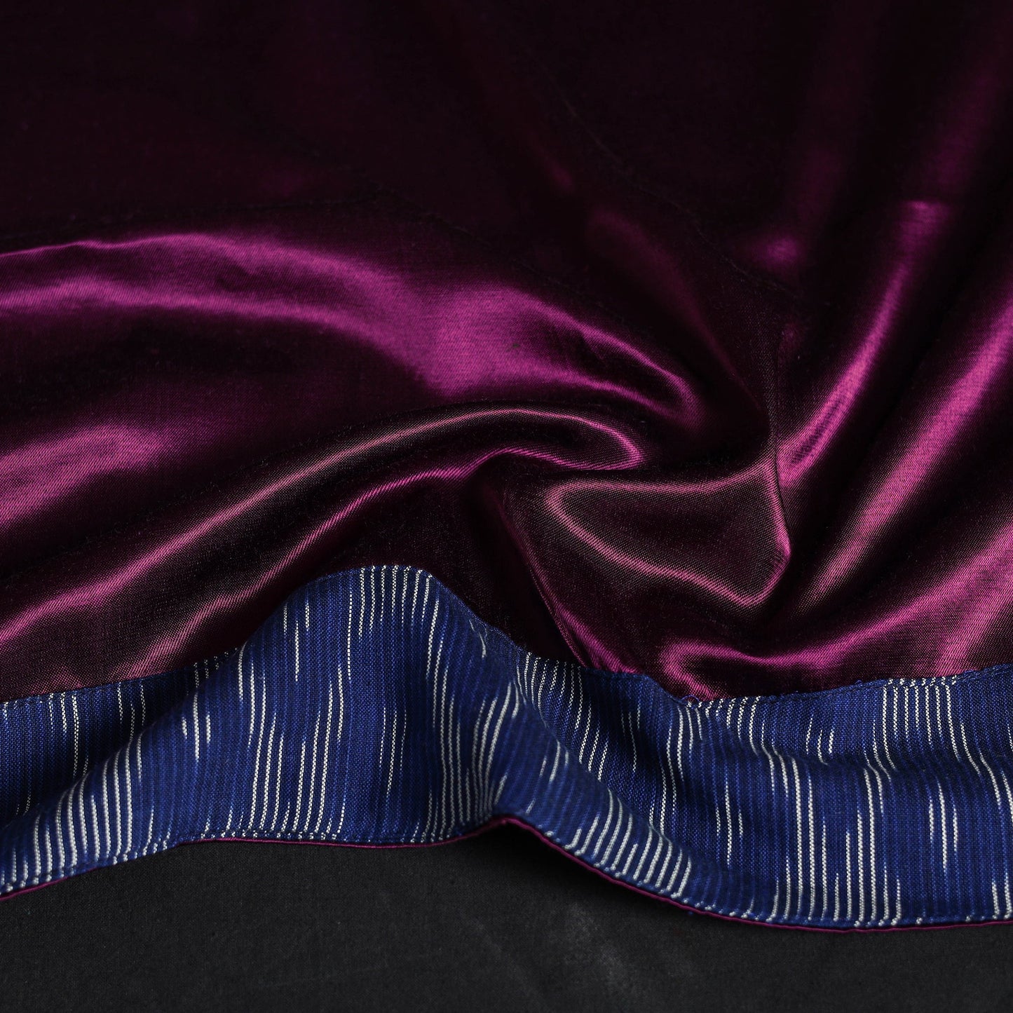Purple Plain Mashru Silk Blouse Piece 