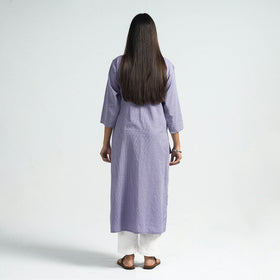  Running Stitch Cotton Long Kurta 