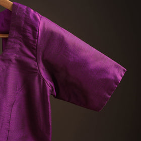 Plain slub silk readymade blouse 12 - handcrafted