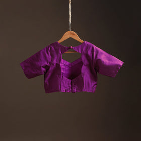 Plain slub silk readymade blouse 12 - handcrafted