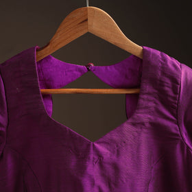 Plain slub silk readymade blouse 12 - handcrafted