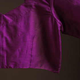 Plain slub silk readymade blouse 12 - handcrafted