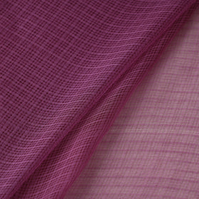 Buy Purple Plain Weaving Cotton Kota Doria Fabric 