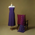 Pochampally ikat 3pc cotton unstitched dress material 45