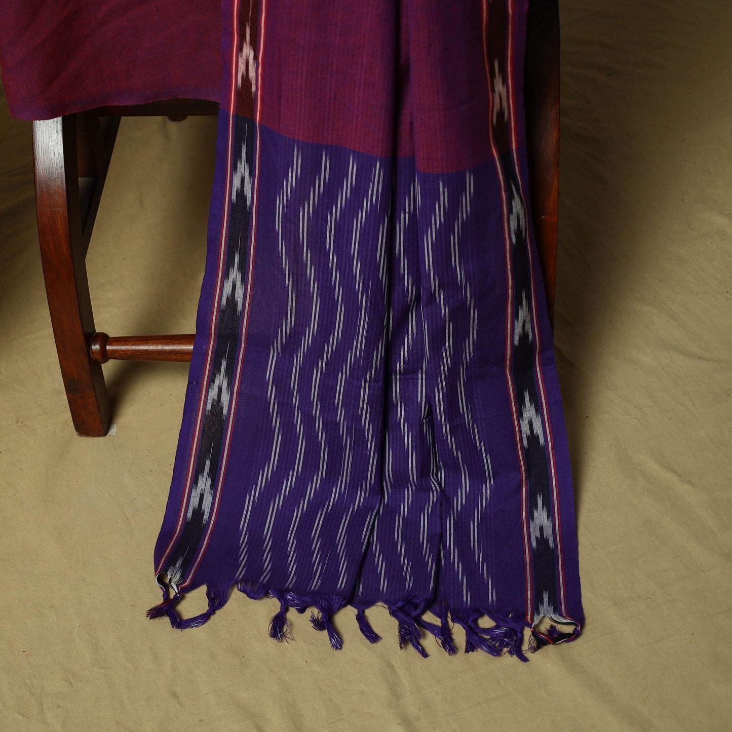 Pochampally ikat 3pc cotton unstitched dress material 45