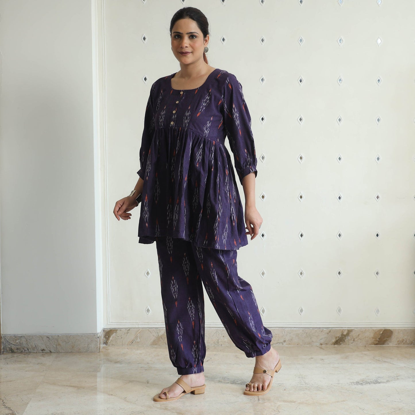 Buy Pochampally Ikat Cotton Co-Ord Set 09 Online at iTokri.com