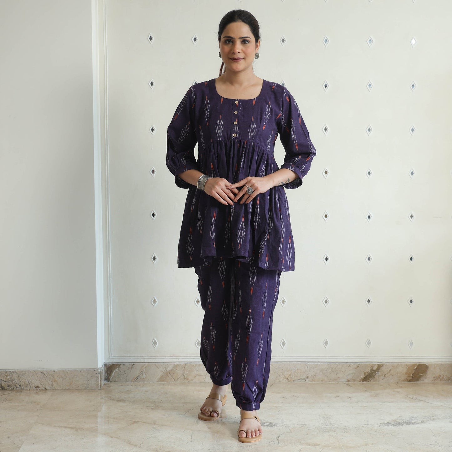 Buy Pochampally Ikat Cotton Co-Ord Set 09 Online at iTokri.com