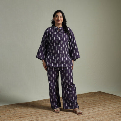 Pochampally ikat cotton co-ord set for women 16