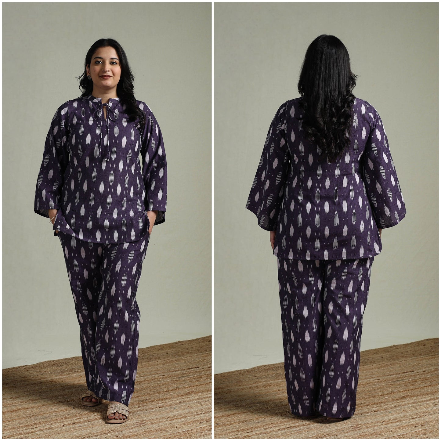 Pochampally ikat cotton co-ord set for women 16